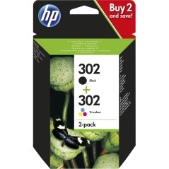 "HP 302 Black Ink Cartridge - High-Quality Print with X4D37AE - Versatile Cyan, Magenta, Yellow for Vibrant Colors"